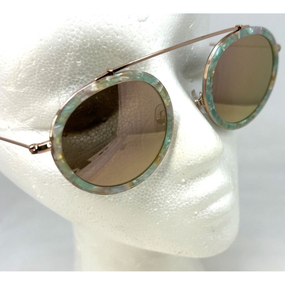 KREWE DU OPTIC CONTI Womens Sunglasses Rose Gold Matte Opal Round Boho RARE - Picture 6 of 13